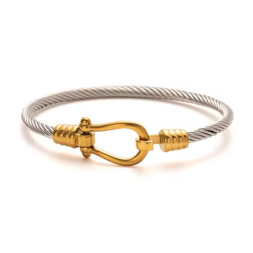 Stylish Gold and Silver Bracelet